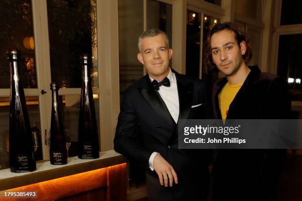 Russell Tovey and Maxim Baldry attend the British GQ Men Of The Year and enjoy Don Julio 1942 cocktails at the Royal Opera House on November 15, 2023...