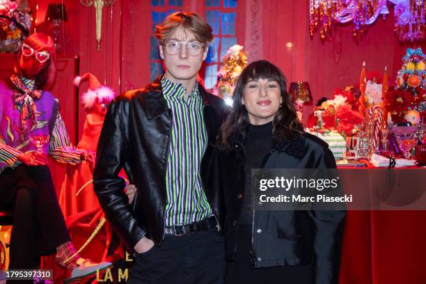 Charles de Vilmorin and singer Juliette Armanet attend the "Le Noel De Mes Reves" : Galeries Lafayette Christmas decorations inauguration at Galeries...