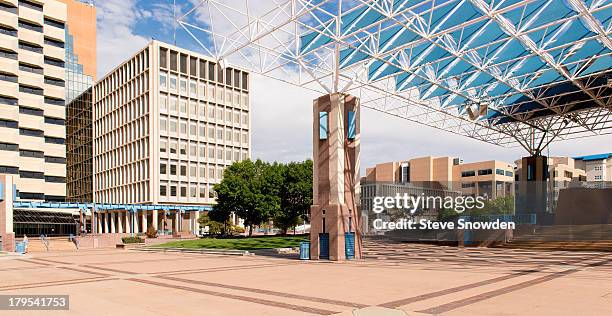 View of Albuquerque, New Mexicos downtown Civic Plaza on September 02, 2013. This was the location for a scene between Jesse Pinkman and Walter White...