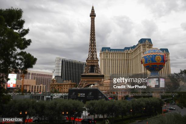 View of the Paris Las Vegas in Las Vegas, United States on November 16, 2023.
