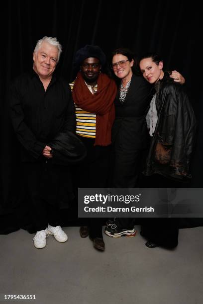 Tim Blanks, Campbell Addy, Katie Grand and Holly Blakey attend a special private view of Gucci Cosmos and intimate panel talk hosted by Tim Blanks in...