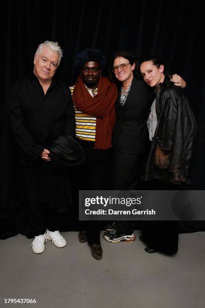 Tim Blanks, Campbell Addy, Katie Grand and Holly Blakey attend a special private view of Gucci Cosmos and intimate panel talk hosted by Tim Blanks in...