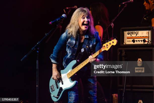 Suzi Quatro performs at London Palladium on November 15, 2023 in London, England.