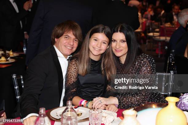 Paolo Carta, Paolo Carta and Laura Pausini attend the Latin Recording Academy Person of The Year Honoring Laura Pausini at FIBES Conference and...