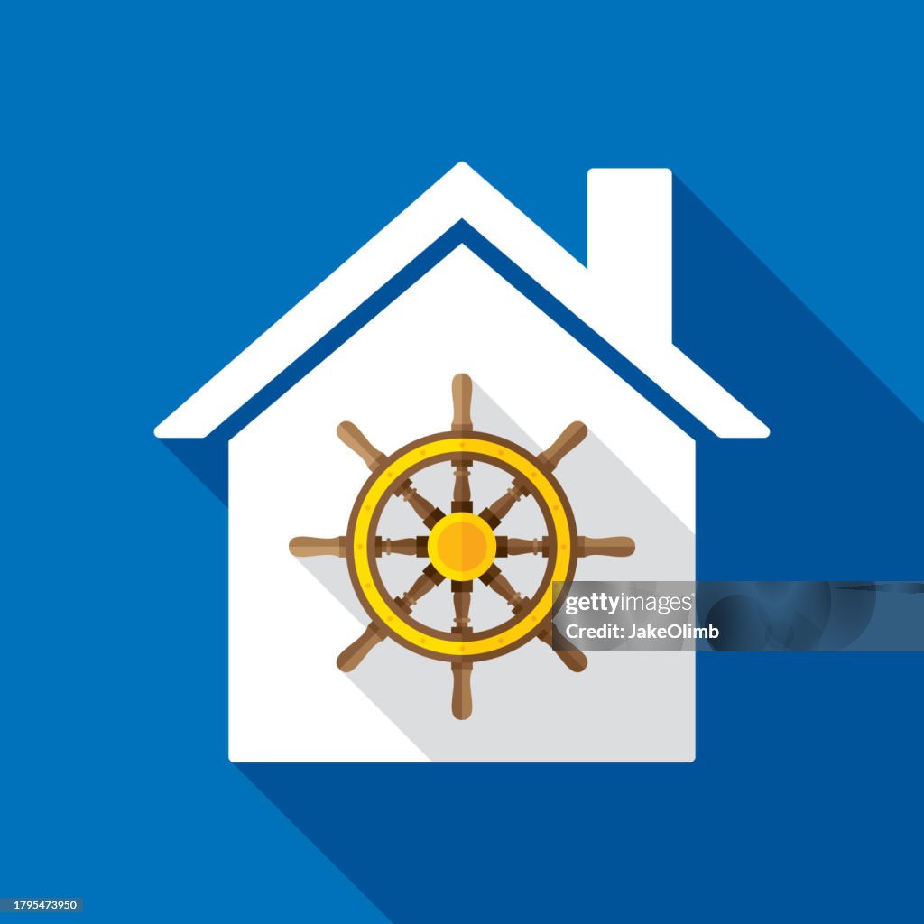 House Helm Icon Flat
