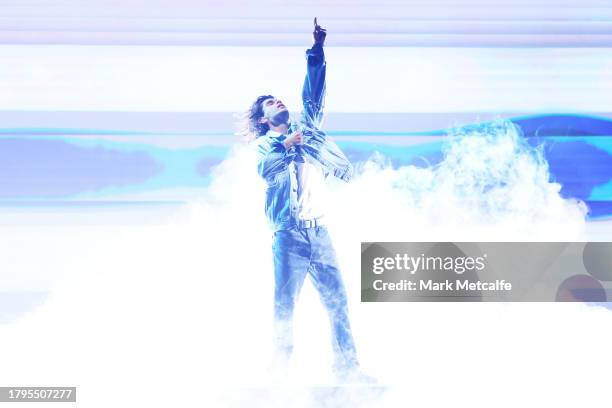 Budjerah performs during the 2023 ARIA Awards at Hordern Pavilion on November 15, 2023 in Sydney, Australia.