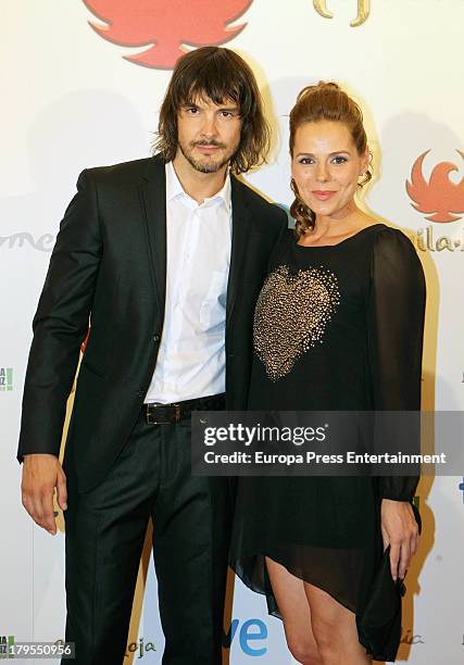 David Janer and Miriam Gallego attend the 'Aguila Roja' new season red carpet during day three of 5th FesTVal Television Festival 2013 on September...