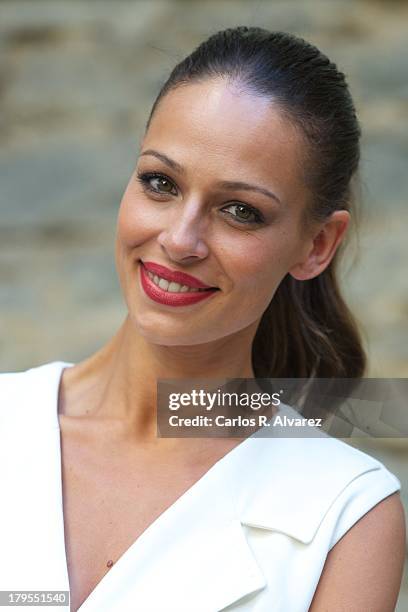 Spanish model Eva Gonzalez presents the "Junior Master Chef" television show during day two of 5th FesTVal Television Festival 2013 at the Villa Suso...