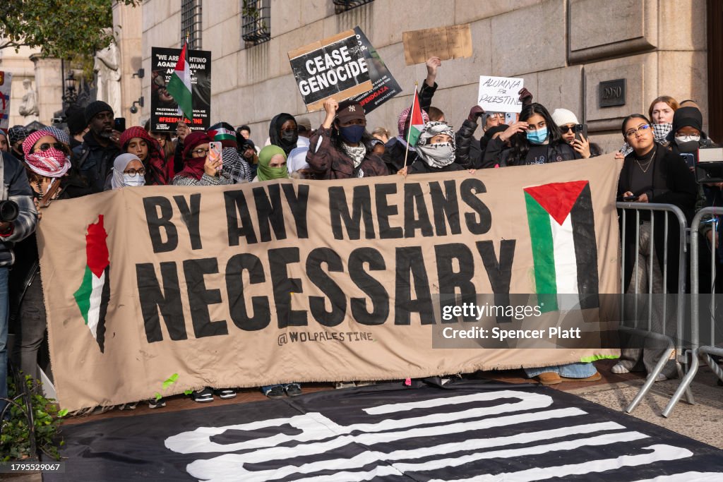 Pro-Palestinian Rally Held On Columbia University Campus