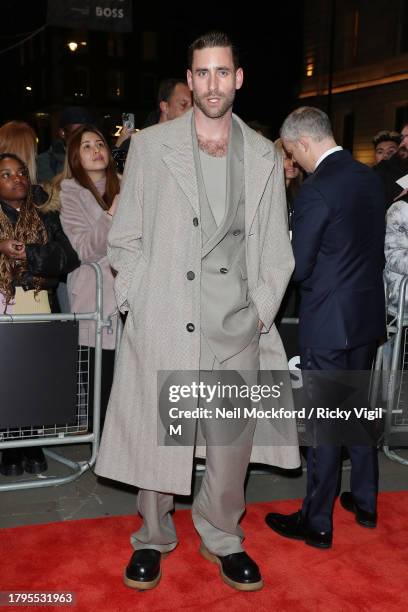 Oliver Jackson-Cohen arriving at the GQ Men Of The Year Awards 2023 at The Royal Opera House on November 15, 2023 in London, England.