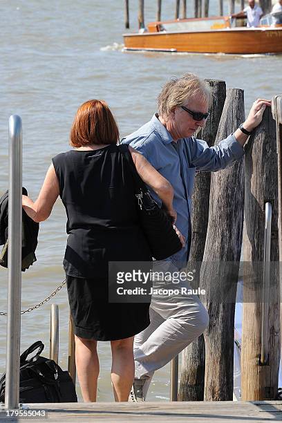 Alan Rickman and Rima Horton are seen leaving the Venice Airport during The 70th Venice International Film Festival on September 5, 2013 in Venice,...