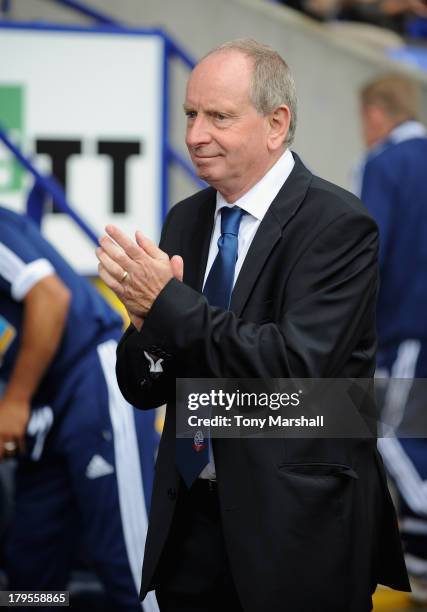 Lennie Lawrence of Bolton Wanderers on the bench before the Sky Bet Championship match between Bolton Wanderers and Queens Park Rangers at Reebok...