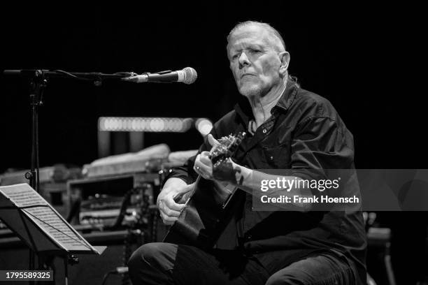 Singer Michael Gira of the American band Swans performs live on stage during a concert at the Admiralspalast on November 21, 2023 in Berlin, Germany.