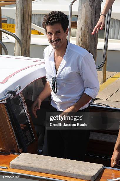 Francesco Scianna is seen arriving at Venice Airport during The 70th Venice International Film Festival on September 5, 2013 in Venice, Italy.