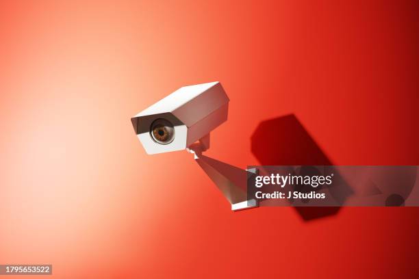 big brother concept - bewakingscamera stockfoto's en -beelden