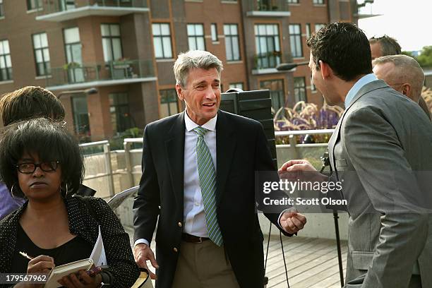 Minneapolis Mayor R.T. Rybak greets guests following a press conference where he unveiled an advertising campaign called "I Want to Marry You in...