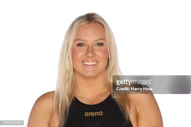 Paralympic swimmer Jessica Long poses during the Team USA Paris 2024 Olympic Portrait Shoot at NBC Universal Studios Stage 16 on November 15, 2023 in...