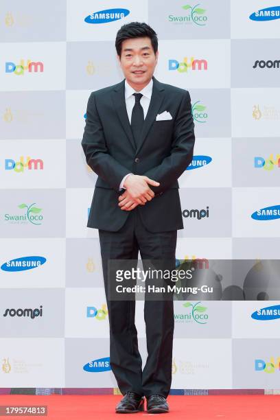 South Korean actor Son Hyun-Joo arrives for photographs at the Seoul International Drama Awards 2013 at National Theater on September 5, 2013 in...