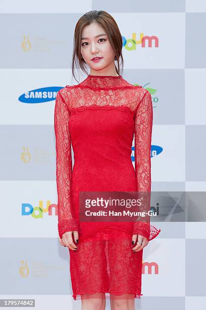 South Korean actress Lee Yu-Bi arrives for photographs at the Seoul International Drama Awards 2013 at National Theater on September 5, 2013 in...