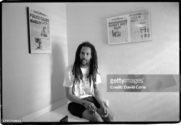 Neville Garrick at Bob Marley Museum, 56 Hope Road, Kingston, Jamaica August 1993.Neville Garrick was album designer and art director for Bob Marley...