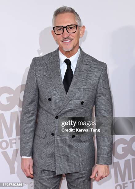 Gary Lineker arrives at the GQ Men Of The Year Awards 2023 at The Royal Opera House on November 15, 2023 in London, England.