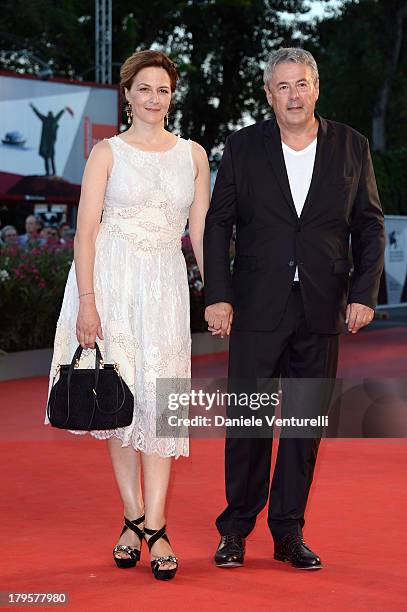 Jury member Martina Gedeck and Markus Imboden attend "La Jalousie" Premiere during the 70th Venice International Film Festival at the Sala Grande on...