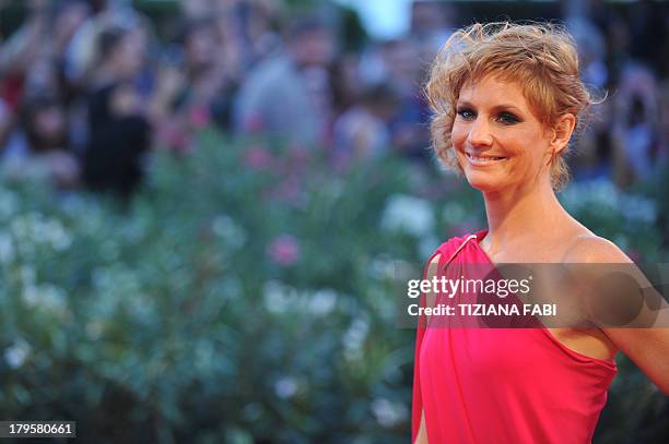 Actress Rebecca Convenant arrives for the screening of "La Jalousie" presented in competition at the 70th Venice Film Festival on September 5, 2013...