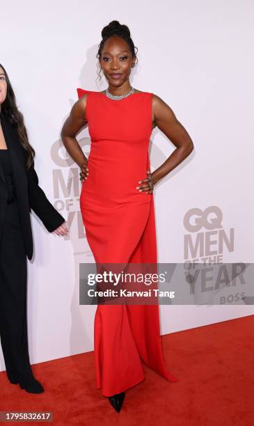 Vanessa Kingori arrives at the GQ Men Of The Year Awards 2023 at The Royal Opera House on November 15, 2023 in London, England.
