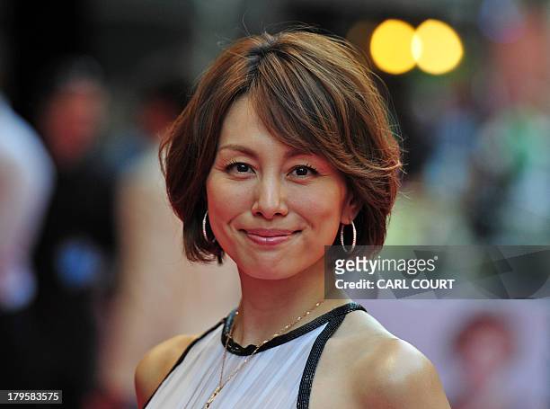 Japanese actress Ryoko Yonekura attends the world premiere of Diana in central London on September 5, 2013. The film is a biopic of the late princess...