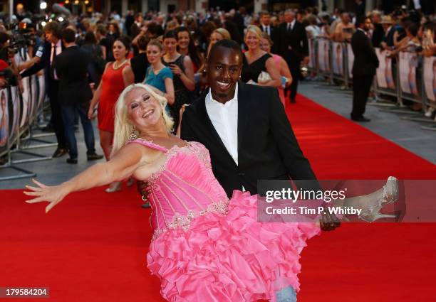 Vanessa Feltz and Ben Ofoedu attend the World Premiere of "Diana" at Odeon Leicester Square on September 5, 2013 in London, England.