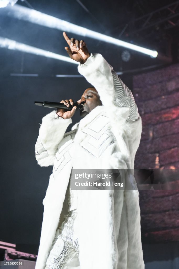 Akon Rapper Concert Akon performs onstage during