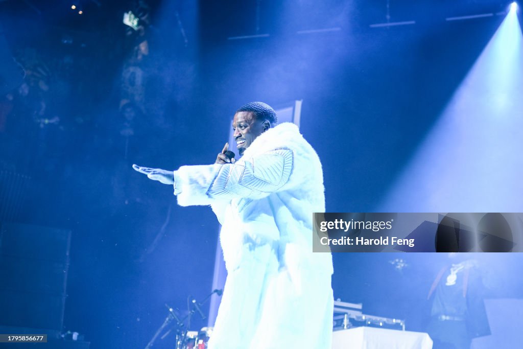 Akon Rapper Concert Akon performs onstage during