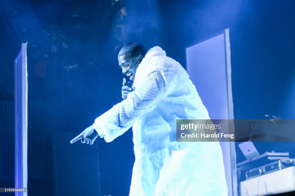 Akon Rapper Concert Akon performs onstage during