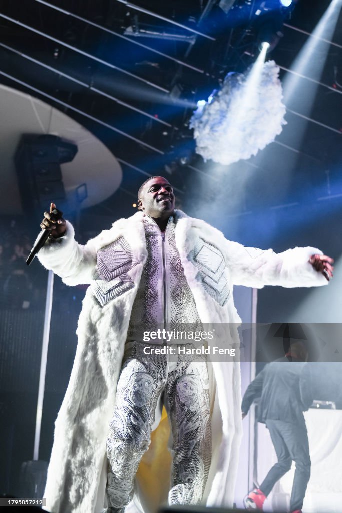 Akon Rapper Concert Akon performs onstage during
