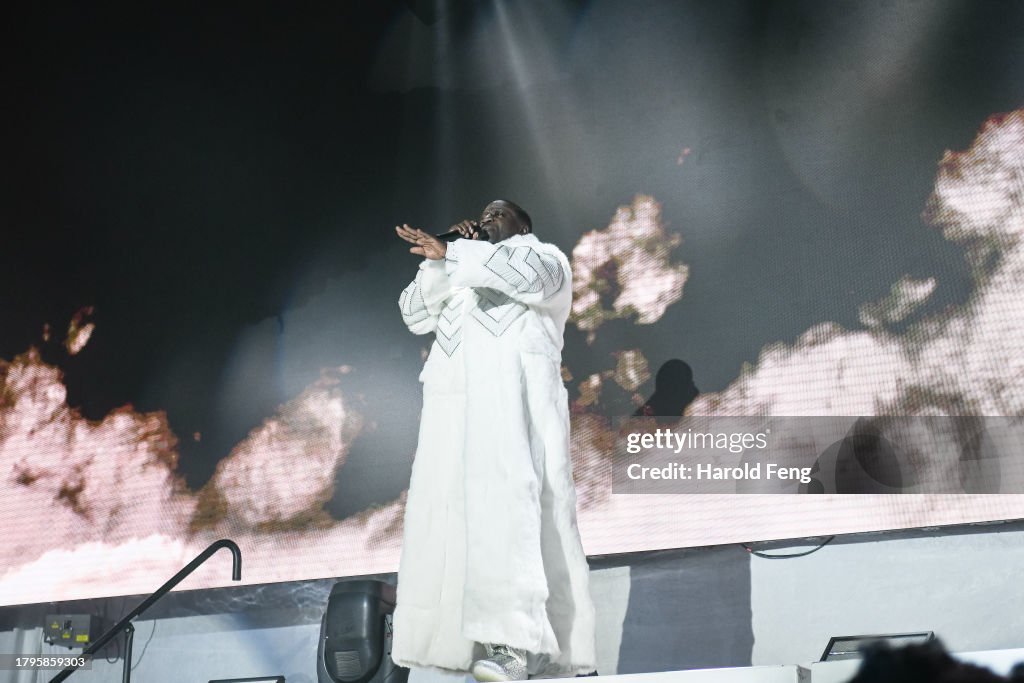 Akon Rapper Concert Akon performs onstage during