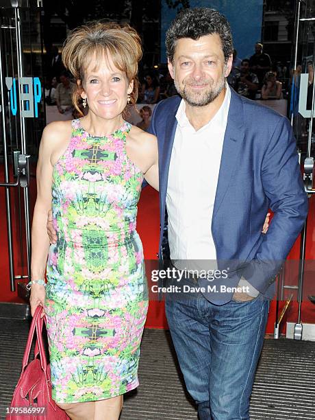 Lorraine Ashbourne and Andy Serkis attend the World Premiere of "Diana" at Odeon Leicester Square on September 5, 2013 in London, England.