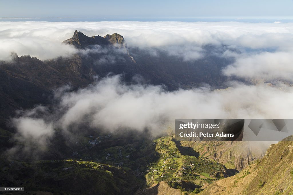 Valley View & Clouds, Santo Antao, Cape Verde