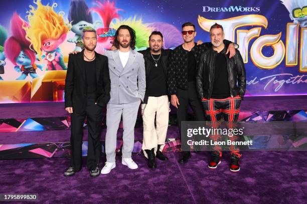 Lance Bass, JC Chasez, Chris Kirkpatrick, Justin Timberlake, and Joey Fatone attend the special screening of Universal Pictures' "Trolls: Band...