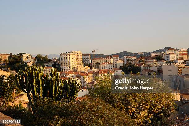 cannes skyline, france - cannes skyline stock pictures, royalty-free photos & images