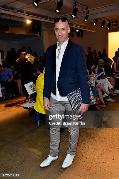 Personality Robert Verdi attends the Costello Tagliapietra show during Spring 2014 MADE Fashion Week at Milk Studios on September 5, 2013 in New York...