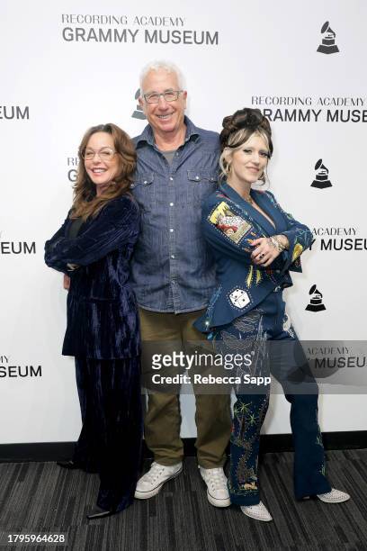 Polly Parsons, David Prinz, and Sierra Ferrell attend Celebrating Gram Parsons, Amoeba Music, and RSD Black Friday at The GRAMMY Museum on November...
