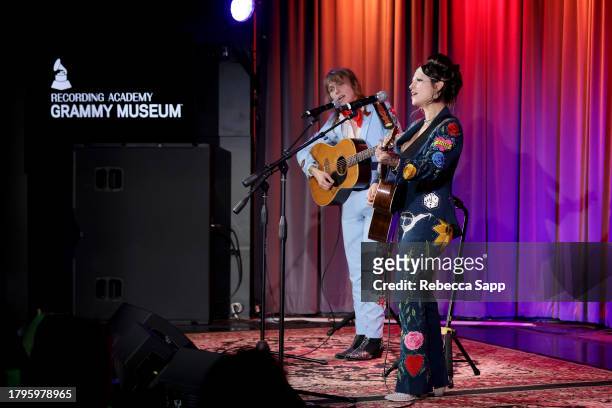 Sierra Ferrell performs at Celebrating Gram Parsons, Amoeba Music, and RSD Black Friday at The GRAMMY Museum on November 15, 2023 in Los Angeles,...