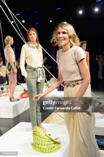 Designer Gabriela Perezutti-Isacson is seen at the Candela Spring 2014 fashion presentation at Mercedes-Benz Fashion Week Spring 2014 - Official...