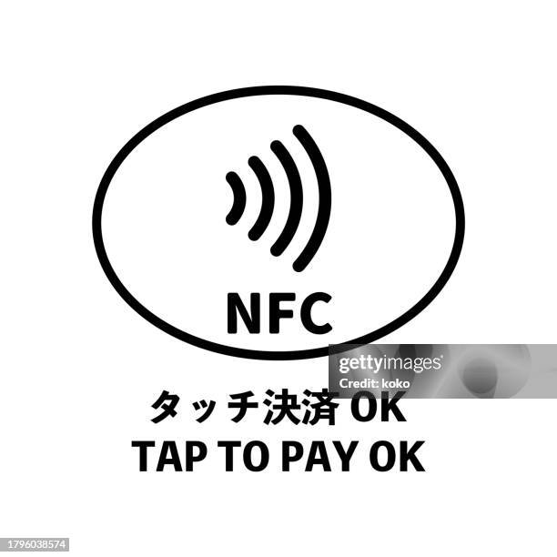 stockillustraties, clipart, cartoons en iconen met tap to pay. nfc. contactless payment. - app store logo