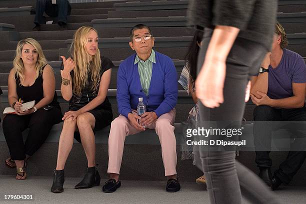 Designer Tadashi Shoji attends the Tadashi Shoji Spring 2014 fashion show at The Stage Lincoln Center on September 5, 2013 in New York City.