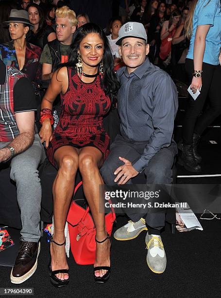 Donna D'Cruz and Phillip Bloch attend the Desigual show during Spring 2014 Mercedes-Benz Fashion Week at The Theatre at Lincoln Center on September...