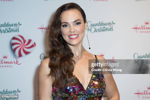 Erin Cahill attends Hallmark Channel's Countdown To Christmas Holiday Celebration at The Grove on November 15, 2023 in Los Angeles, California.