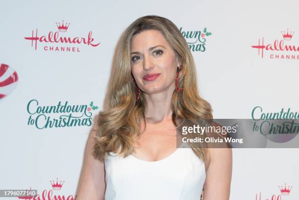 Brooke D'Orsay attends Hallmark Channel's Countdown To Christmas Holiday Celebration at The Grove on November 15, 2023 in Los Angeles, California.