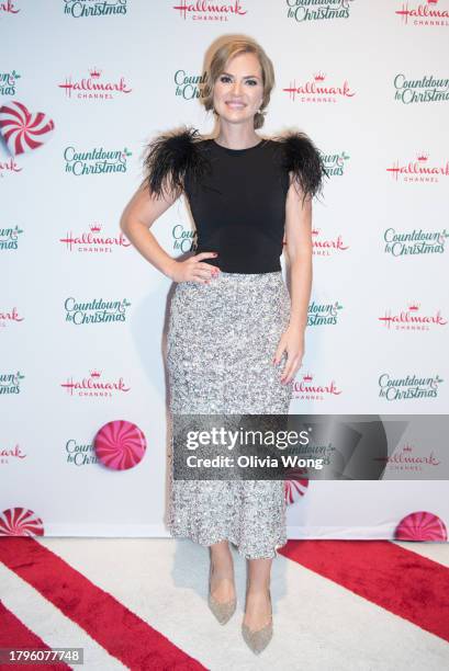 Cindy Busby attends Hallmark Channel's Countdown To Christmas Holiday Celebration at The Grove on November 15, 2023 in Los Angeles, California.