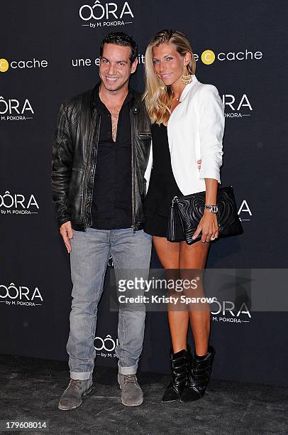 Benjamin Morgaine attends the photocall for 'OORA' Womenswear Collection designed by French singer Matt Pokora at Pavillon Gabriel on September 5,...